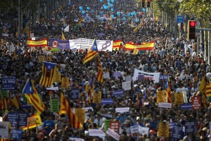 Митингът е в отговор на действията на властите в Мадрид,