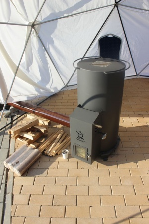 Бездимна печка за отопление на дърва електромобили с форма на