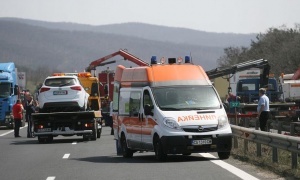 Катастрофа с ТИР затвори магистрала Тракия на 10-ти км в