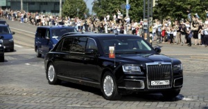 Руският президент Владимир Путин който пристигна в Хелзинки за среща