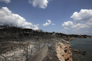 Интензивността на горските пожари в Гърция намаля в резултат на