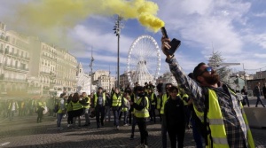 До сблъсъци с полицията се стигна на протеста на жълтите