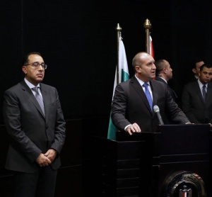 Президентът Румен Радев и министър-председателят на Египет Мостафа Мадбули приветстваха
