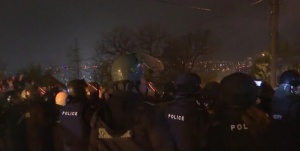 Четирима души са задържани след снощния протест в Габрово Това съобщи