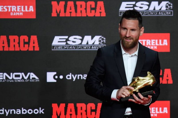 Аржентинската звезда на Барселона Лионел Меси получи рекордната си шеста