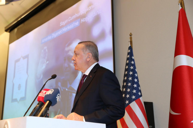 Турският президент Реджеп Тайип Ердоган който участва днес чрез видеоконферентна