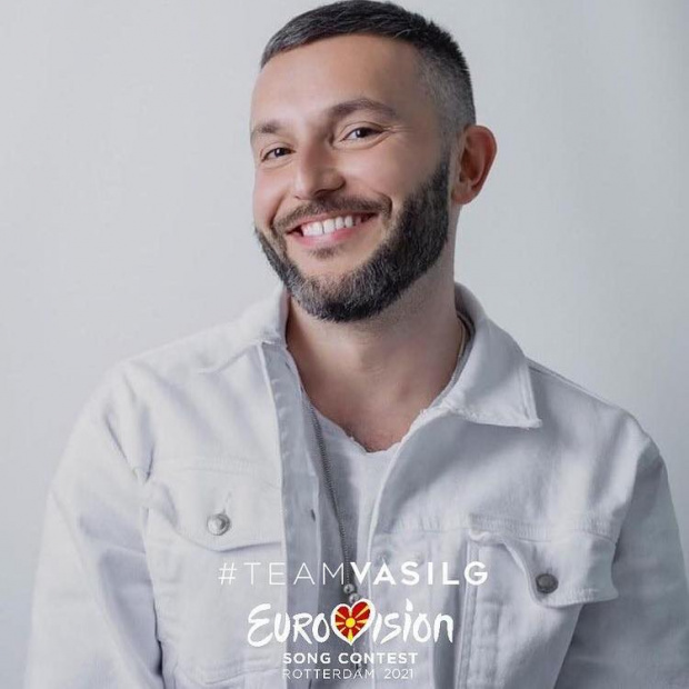 Македонският представител на песента на Евровизия Васил Гарванлиев, който провокира
