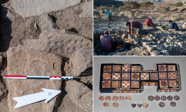Археолози работещи в Оман са открили каменна настолна игра която
