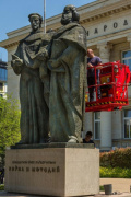 Преди 24 май: Реставрираха паметника на светите братя Кирил и Методий в София