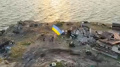 На Змийския остров: Украинците развяха знамето си, получиха руски ракети (ВИДЕО)