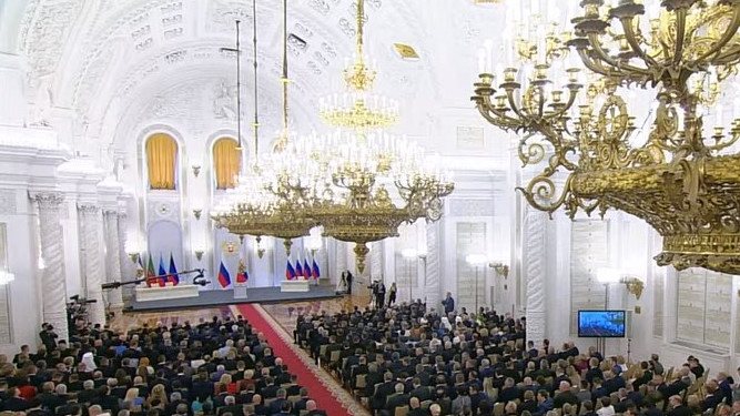 На тържествена церемония в Кремъл руският президент Владимир Путин обяви