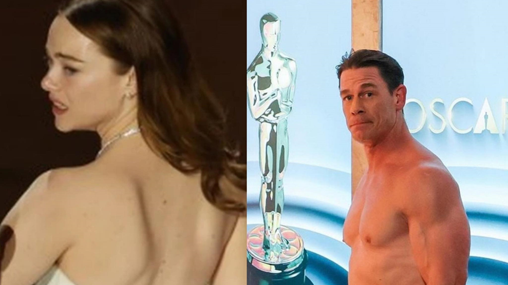Ема Стоун взе "Оскар" със скъсана рокля, Джон Сина се появи чисто гол
