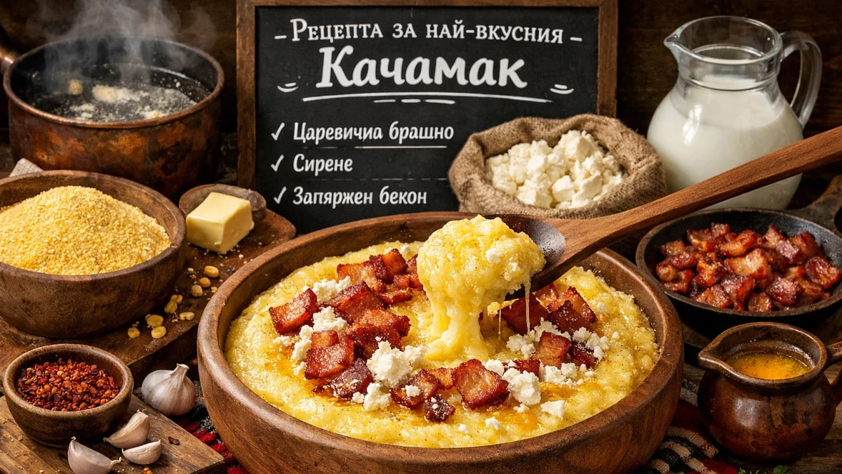 Рецепта за най-вкусния качамак с балкански добавки