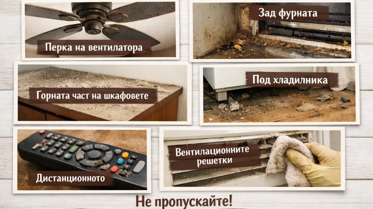 Съвети за домакини: Местата у дома, които често забравяме да почистим, а там се събира най-много мръсотии