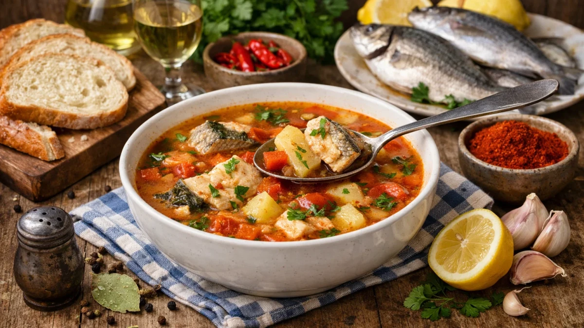 Рецепта: Рибена чорба по бургазлийски