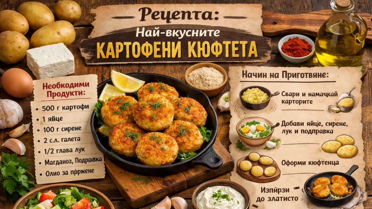 Рецепта за най-вкусните картофени кюфтета