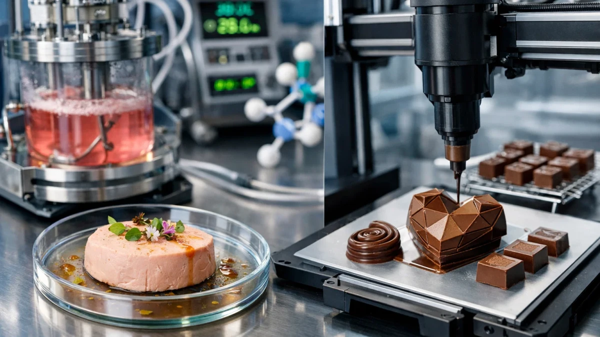 Гъши дроб, отгледан в лаборатория, и шоколад от 3D принтер са сред храните на бъдещето