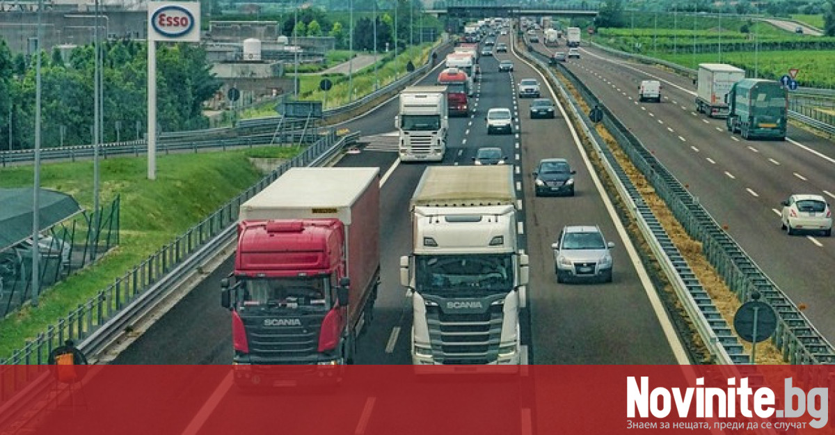 Катастрофа с камион на магистрала Хемус“ блокира движението в лентата