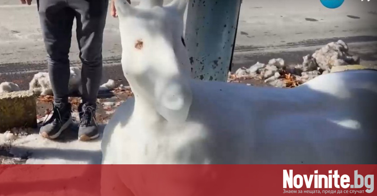 Снежна скулптура прикова погледите на пловдивчани и се превърна в