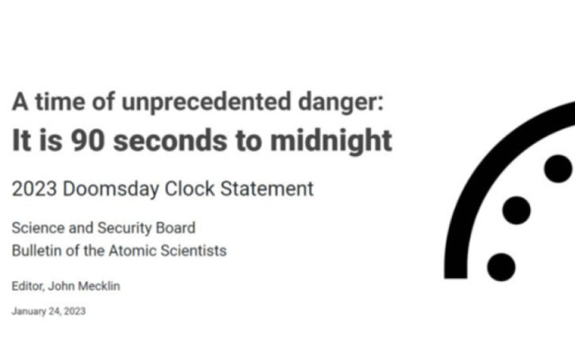 "Часовникът на Страшния съд" е само на 90 секунди от полунощ заради войната в Украйна