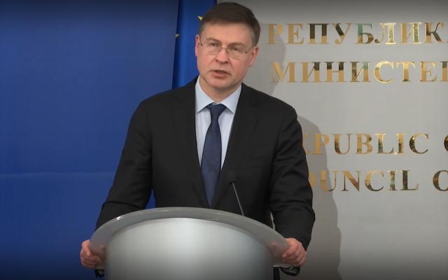 Домбровскис за влизането на България в Еврозоната: Датата не е важна, трябва да се изпълнят критериите