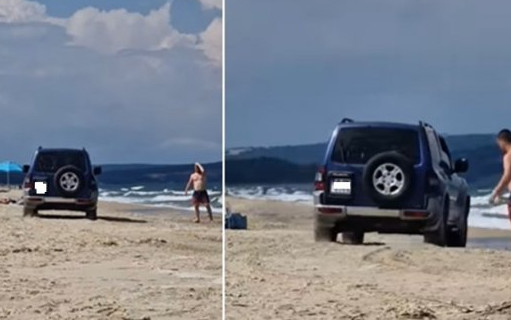 ВИДЕО Селтик юрка джип на плаж Камчийски пясъци между хавлии и деца, но после му се стъжни