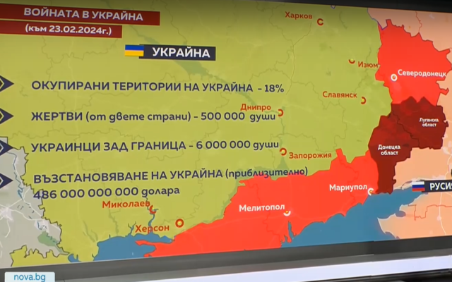 2 г. война в Украна:  Русия окупира 18% от територията й и обяви 4 области за свои