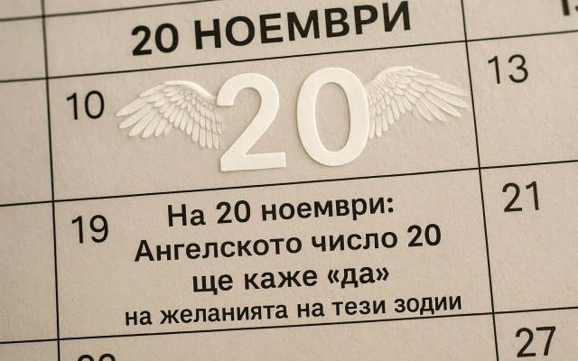 На 20 ноември: Ангелското число 20 ще каже „да“ на желанията на тези зодии