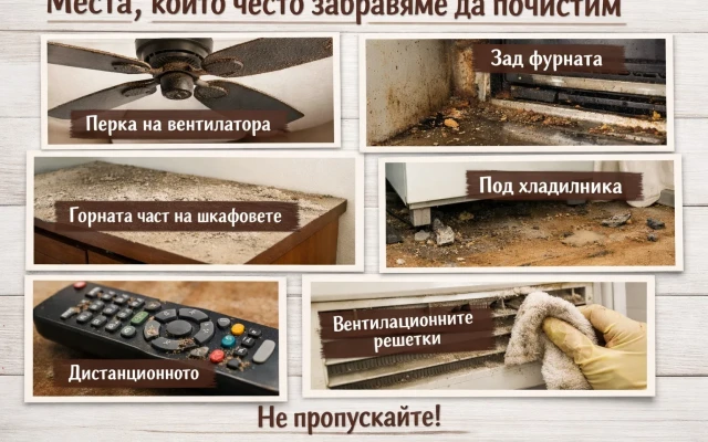Съвети за домакини: Местата у дома, които често забравяме да почистим, а там се събира най-много мръсотии