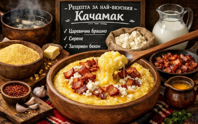 Рецепта за най-вкусния качамак с балкански добавки