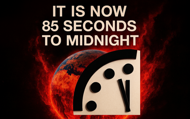 Краят е близо >> Часовникът на Страшния съд:  85 секунди до полунощ!