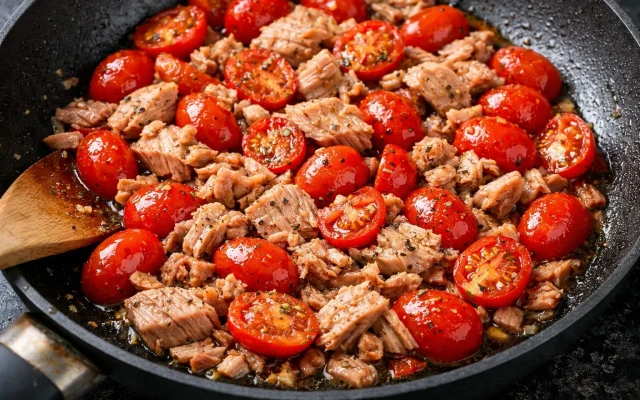 Какво може да сготвим, ако имаме само консерва риба тон и малко чери домати?