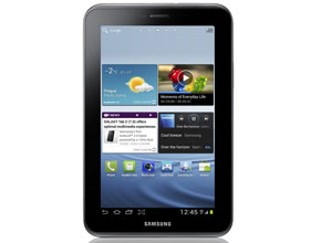 Samsung Galaxy Tab 2 е със 7" екран и работи с Android 4.0