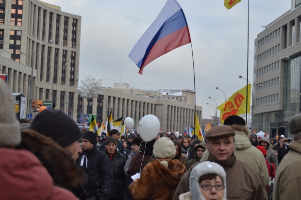 Масови протести „за" и „против" Путин