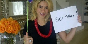 Шакира вече има 50 милиона почитатели във "Фейсбук"