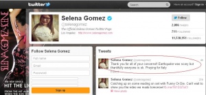 Изплашена от земетресението, Селена Гомес обърка България с Италия