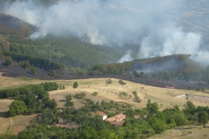 ВВС гасят пожар край Несебър и Поморие