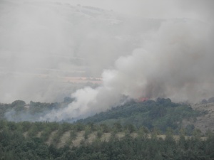 Пожарът край Дупница на метри от бивше химическо поделение на военните