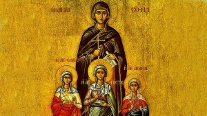 Християните почитат Светите мъченици София, Вяра, Надежда и Любов