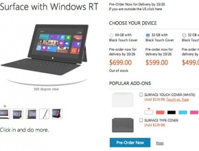 Цената на таблетите Microsoft Surface започва от 500 долара