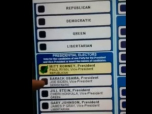 Машина за гласуване в Пенсилвания подправя гласове за Ромни