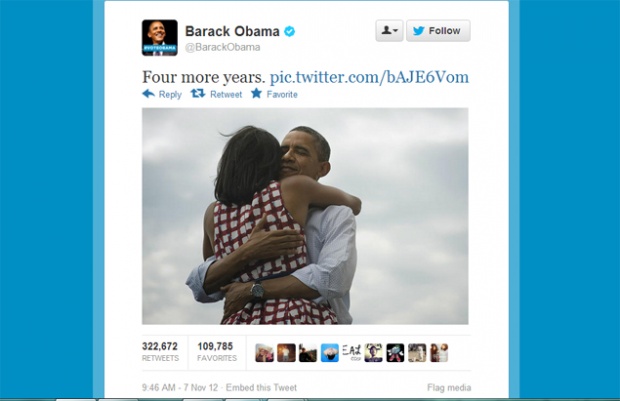 Обама обяви победата си в „Туитър“, „Фейсбук“