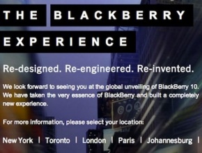 Премиерата на BlackBerry 10 ще е на няколко места по света