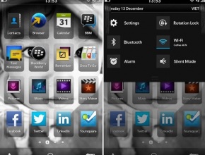 Снимки на интерфейса на BlackBerry OS 10