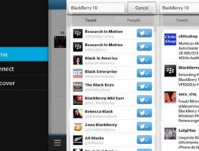 Снимки от приложенията за Twitter и Google Talk за BlackBerry 10