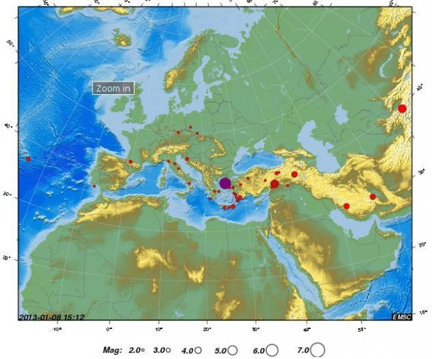 3.7 по Рихтер е най-силният вторичен трус в Егейско море