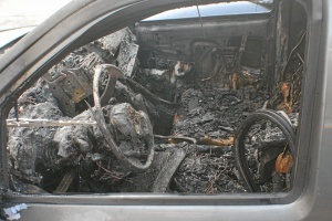 Лек автомобил изгоря в Шумен
