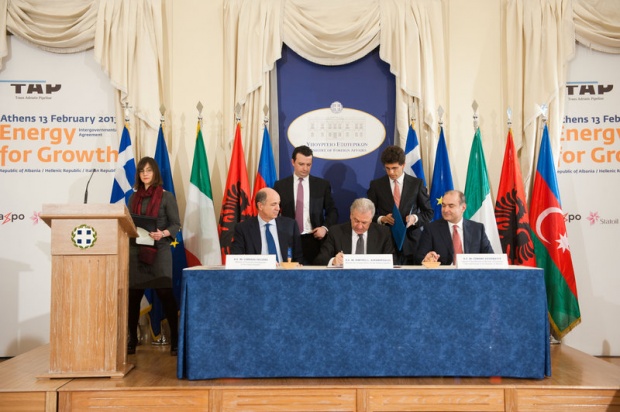 Гърция, Италия и Албания подписаха споразумение за Трансадриатически газопровод