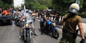 Мотоциклетен протест в Гърция