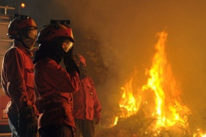 Хиляди евакуирани заради пожар в Калифорния, двама пожарникари ранени